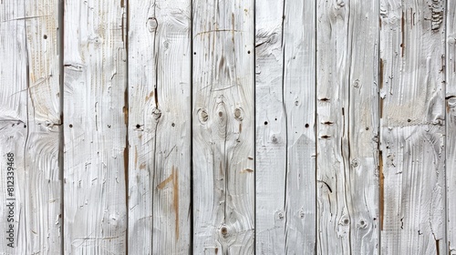 White wooden fence panels background texture photo