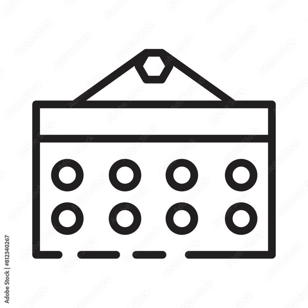 Calendar Communication Essential Line Icon Calendar Communication Essential Line Icon