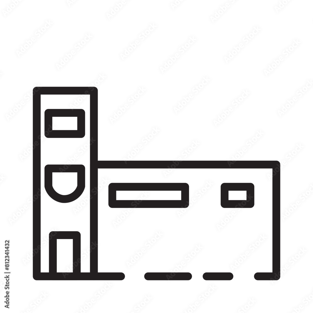 Fire Firefighter Station Line Icon Fire Firefighter Station Line Icon