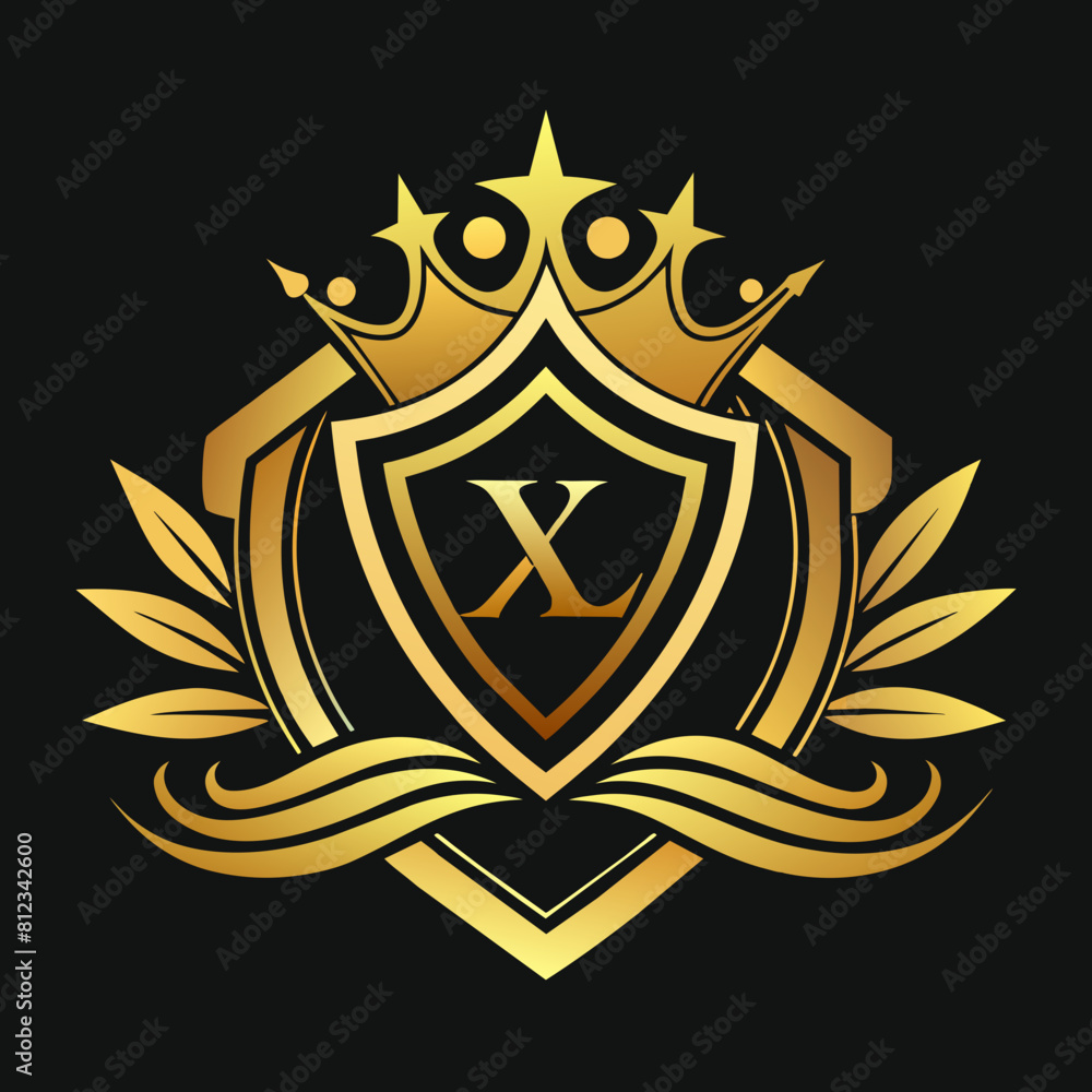 Luxury golden Brand Logo Vector Illustration Luxury golden Brand Logo Vector Illustration
