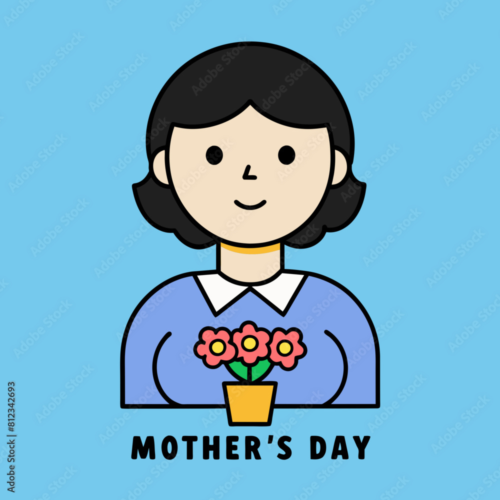 Happy Mother Day Vector Illustration Happy Mother Day Vector Illustration