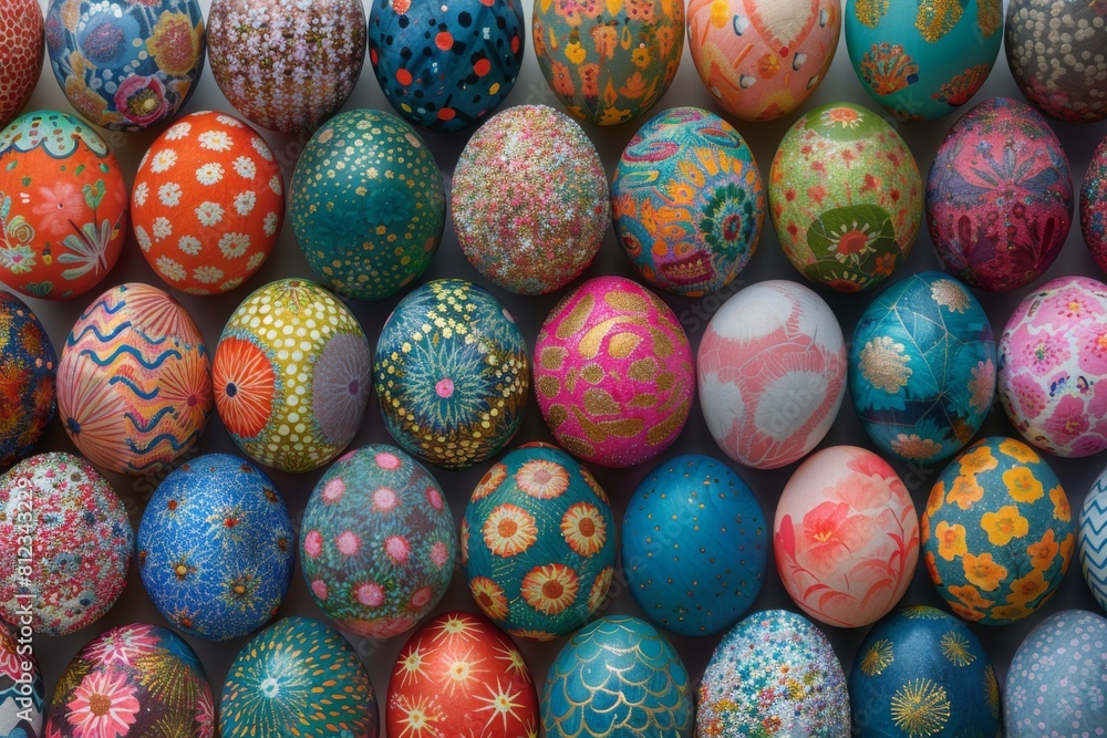 Vibrant Hand-Decorated Easter Eggs Vibrant Hand-Decorated Easter Eggs