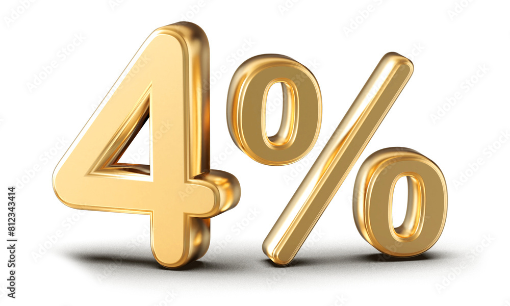 4 percent golden 3d render 4 percent golden 3d render