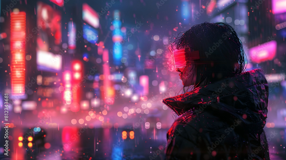 Hacktivist Navigates Neon Cityscape with Augmented Reality to Challenge Hacktivist Navigates Neon Cityscape with Augmented Reality to Challenge