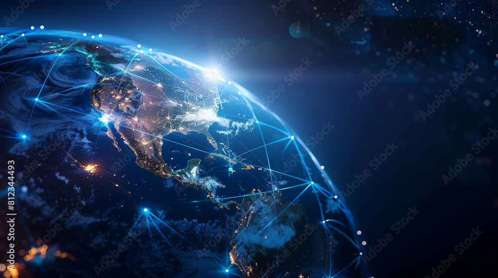 USA-Focused Digital Earth Map: Exploring Global Connections, Fast Data Sharing, Cyber Tech, Info Swaps, and Worldwide Communication USA-Focused Digital Earth Map: Exploring Global Connections, Fast Data Sharing, Cyber Tech, Info Swaps, and Worldwide Communication