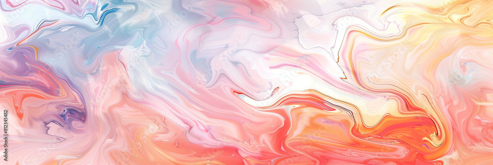 a soft and gentle abstract background with swirling patterns of pastel colors, generative AI