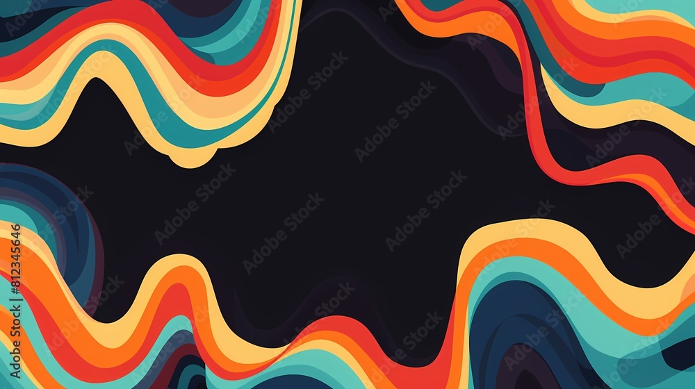 Vibrant waves of color flow in abstract harmony Vibrant waves of color flow in abstract harmony