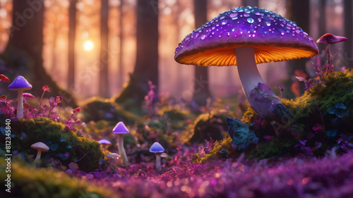 mushroom in the woods photo