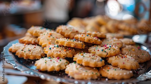 Blurry image of Traditional Eid cookies photo