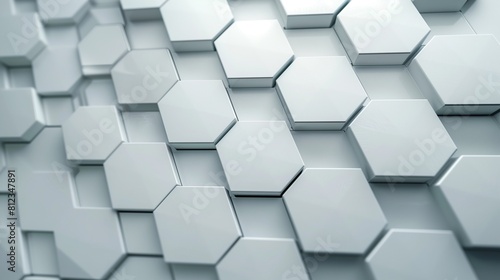 hexagonal white abstract background