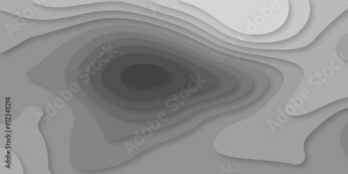 Background with lines Modern black carve wave line abstract luxury 3d papercut background. vector minimal topography map light element shadow landscape wave element curve graphic papercut design.