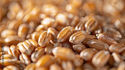 Close up image of wheat grains captured with a NIKON D800 camera and NIKKOR 4 G ED lens photo