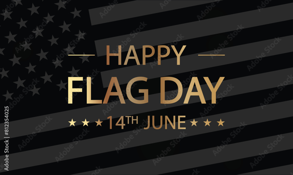 Fototapeta premium Stylish Text and Flag Design for a Happy Flag Day Celebration