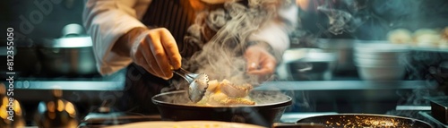 Chef serving flounder during a jazz club night smooth and sultry photo