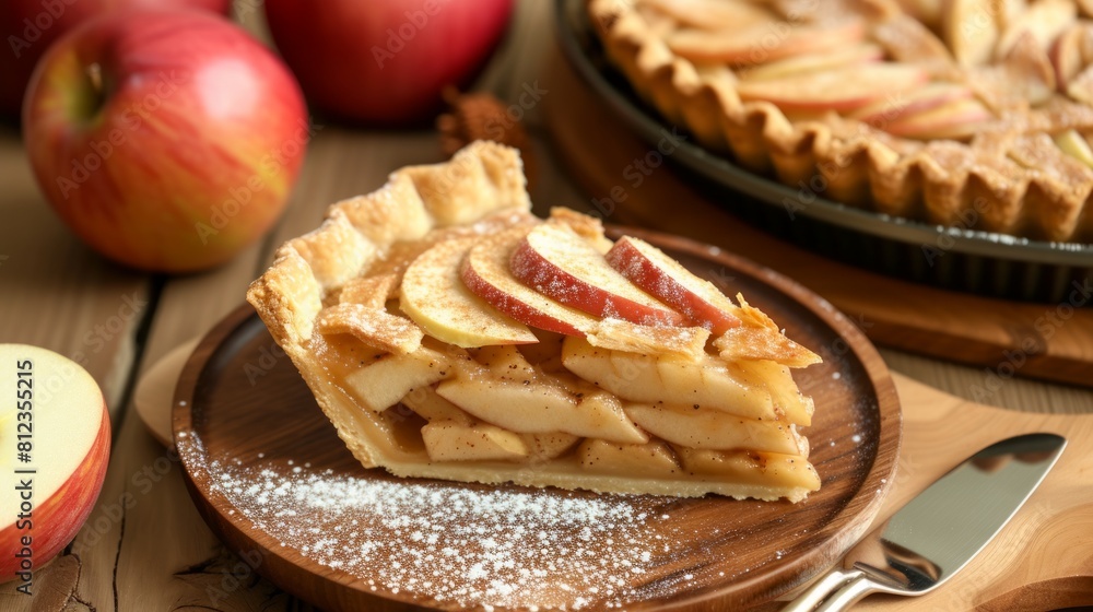 Tasty Autumn Delights: Apple Pie and Cranberries in Stunning Tasty Autumn Delights: Apple Pie and Cranberries in Stunning