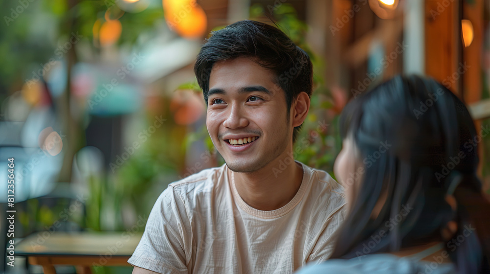 a happy and sincere smile on a young man face. full portrait. handshome and charismatic a happy and sincere smile on a young man face. full portrait. handshome and charismatic