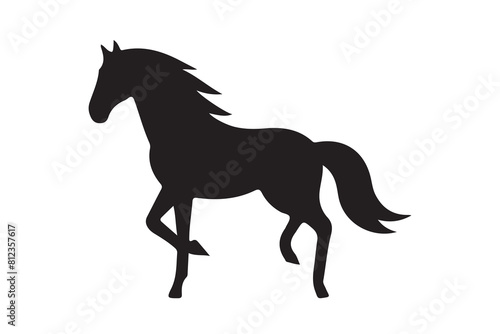 isolated black silhouette of a horse collection  Set of horse silhouette vector. A silhouette of a running horse  horse silhouette vector illustration