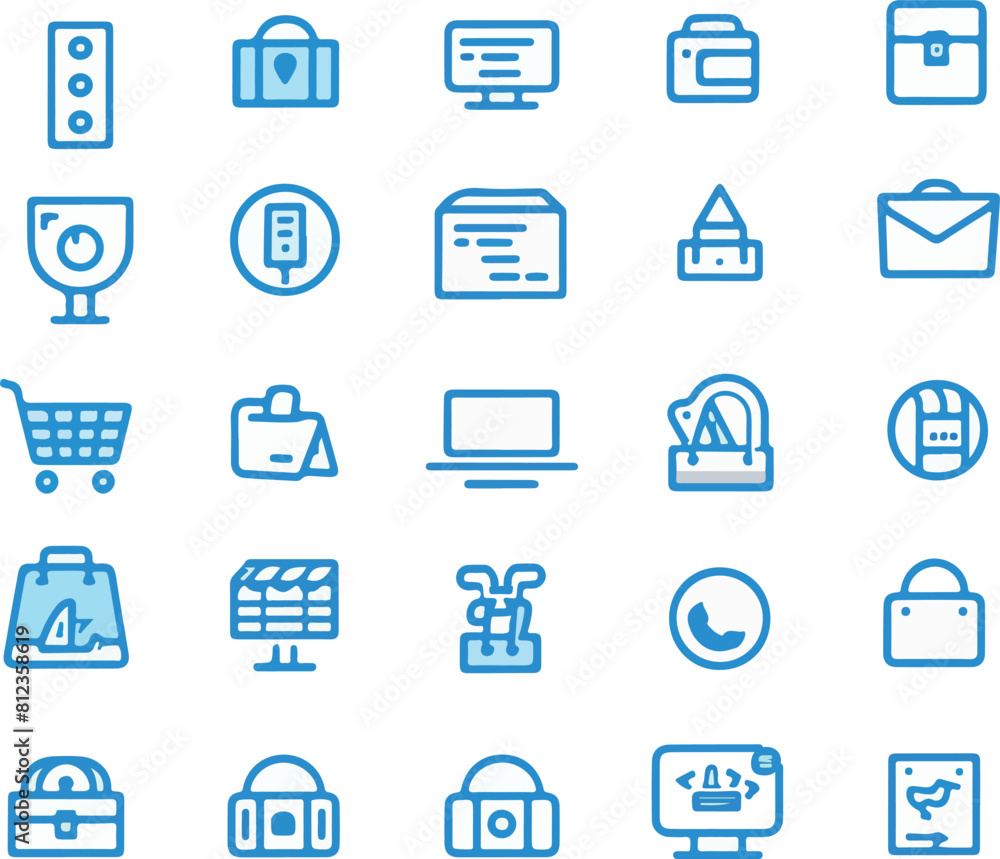 Set of Business and Shopping Icons Set of Business and Shopping Icons