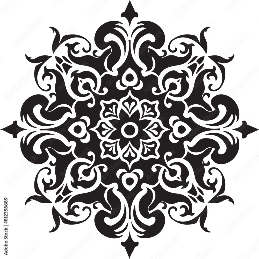 Intricate Black and White Mandala Design Intricate Black and White Mandala Design