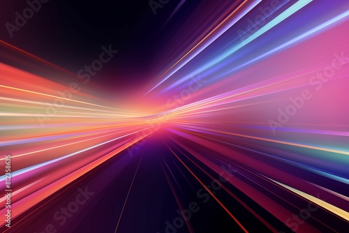 light streaks in a futuristic picture with bright colors Wallpaper. generative ai