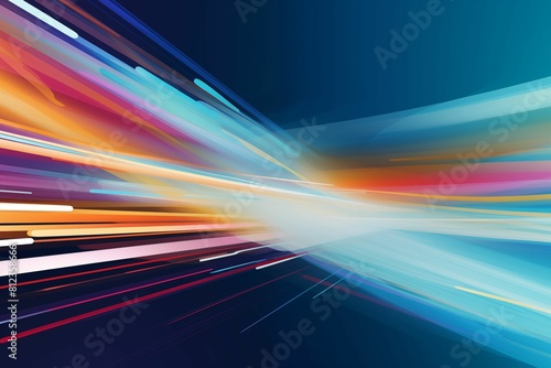 Fast light streaks in a futuristic picture with bright colors, sharp details, and a wide view Wallpaper. generative ai