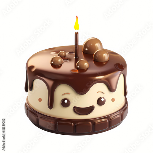 3D Birthday Cake Chocolate Cake