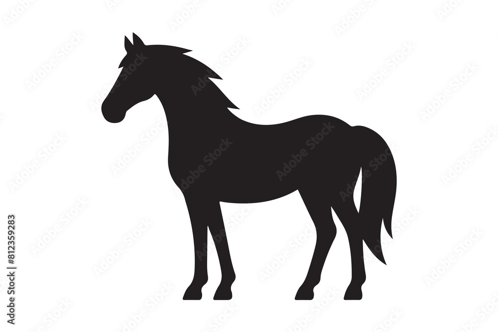 isolated black silhouette of a horse collection, Set of horse silhouette vector. A silhouette of a running horse, horse silhouette vector illustration isolated black silhouette of a horse collection, Set of horse silhouette vector. A silhouette of a running horse, horse silhouette vector illustration