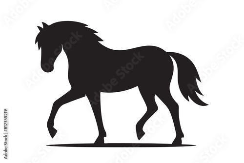 isolated black silhouette of a horse collection  Set of horse silhouette vector. A silhouette of a running horse  horse silhouette vector illustration