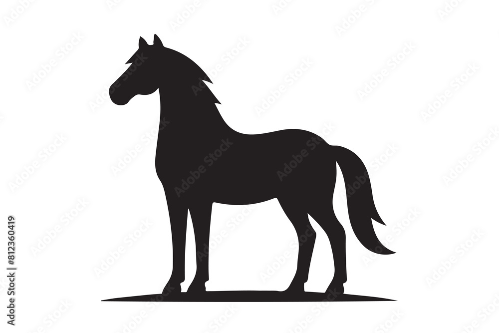 isolated black silhouette of a horse collection, Set of horse silhouette vector. A silhouette of a running horse, horse silhouette vector illustration isolated black silhouette of a horse collection, Set of horse silhouette vector. A silhouette of a running horse, horse silhouette vector illustration