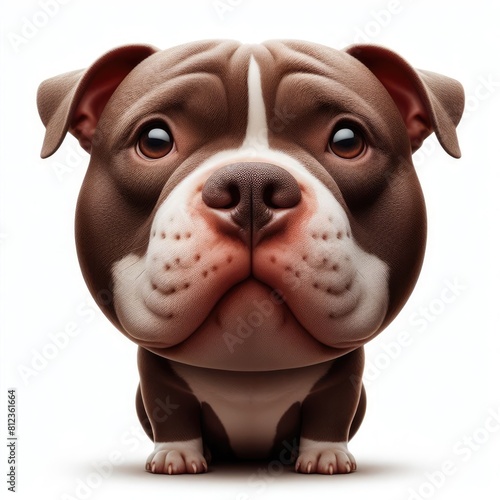 A dog with a white face image realistic attractive card design illustrator.