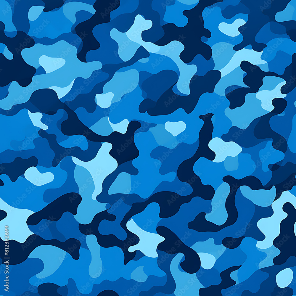 Blue camouflage digital art seamless pattern, the design for apply a variety of graphic works Blue camouflage digital art seamless pattern, the design for apply a variety of graphic works