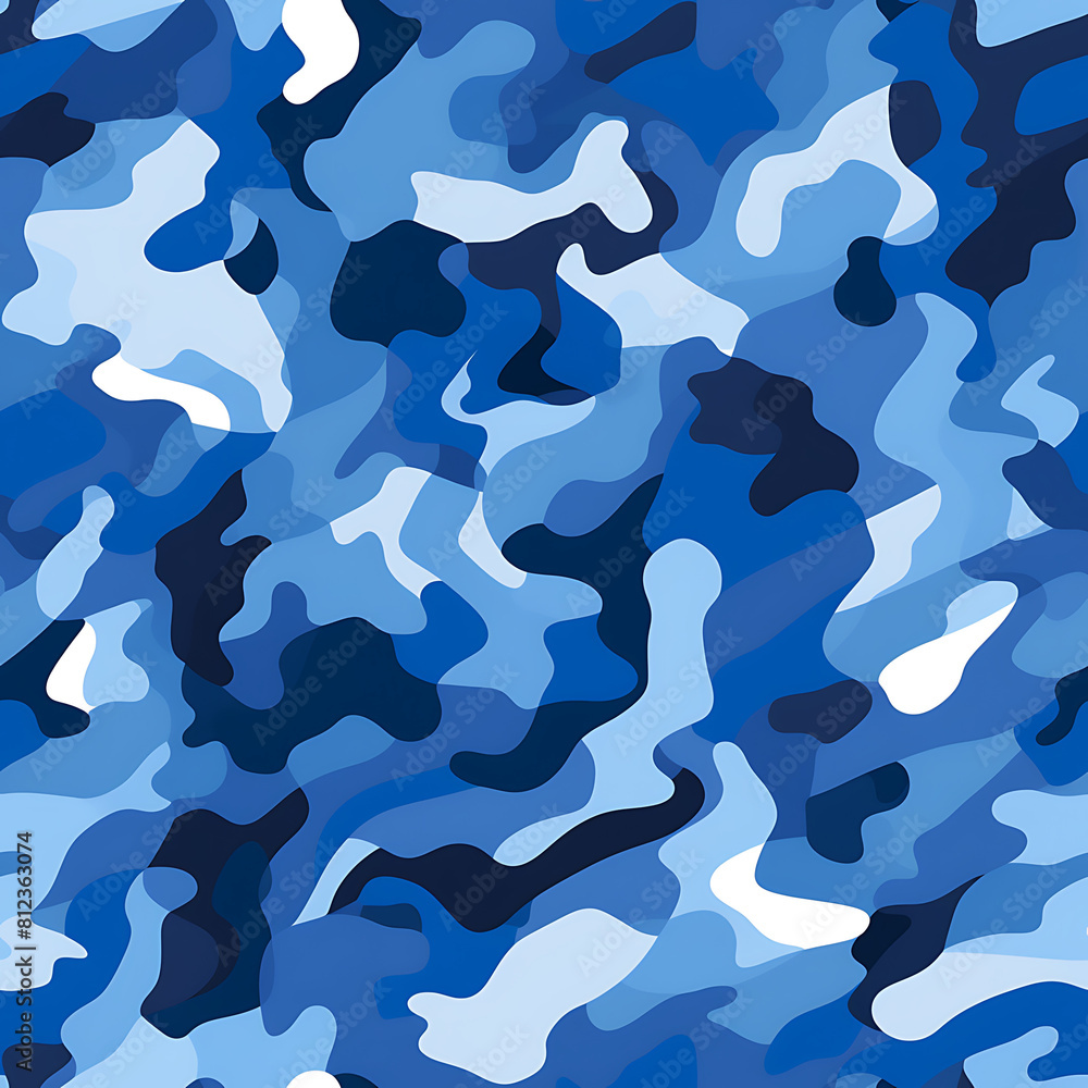 Blue camouflage digital art seamless pattern, the design for apply a variety of graphic works Blue camouflage digital art seamless pattern, the design for apply a variety of graphic works