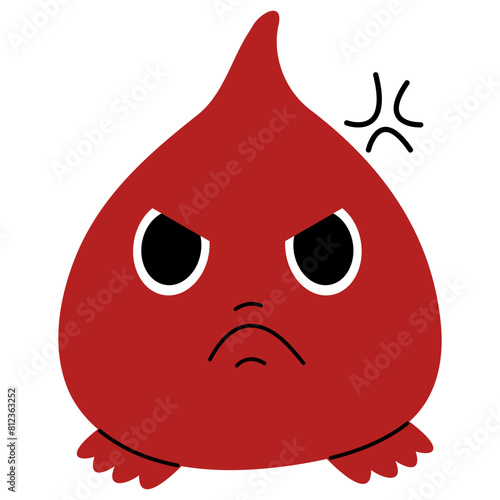 Balloon lumpfish single 2 cute on a white background, vector illustration.