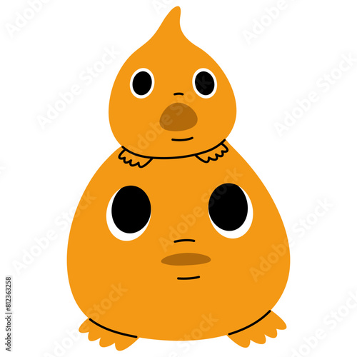 Balloon lumpfish single 1 cute on a white background, vector illustration.