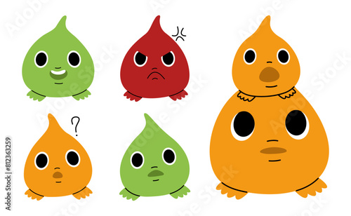 Balloon lumpfish 1 cute on a white background, vector illustration.