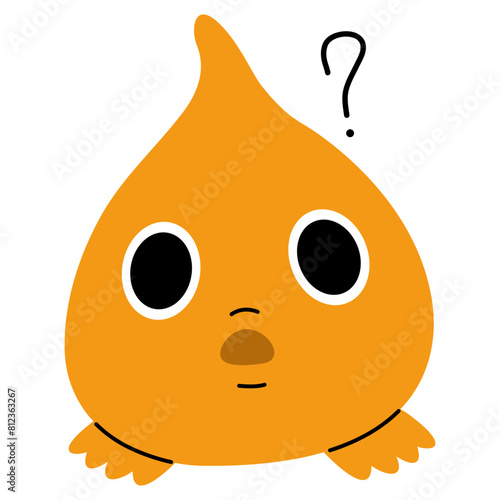Balloon lumpfish single 4 cute on a white background, vector illustration.