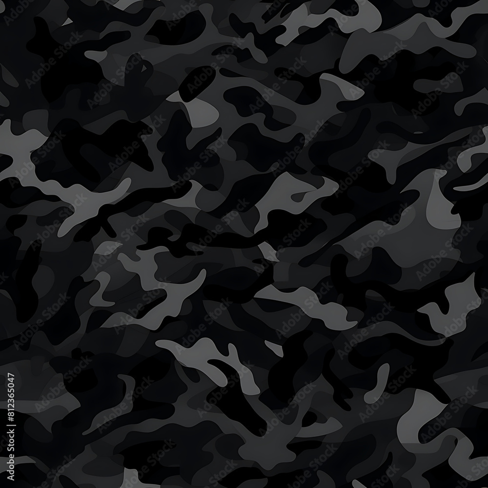 Black camouflage digital art seamless pattern, the design for apply a variety of graphic works Black camouflage digital art seamless pattern, the design for apply a variety of graphic works