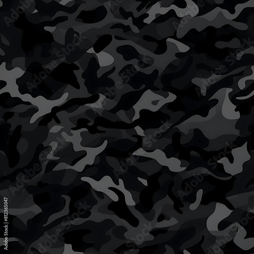 Black camouflage digital art seamless pattern, the design for apply a variety of graphic works