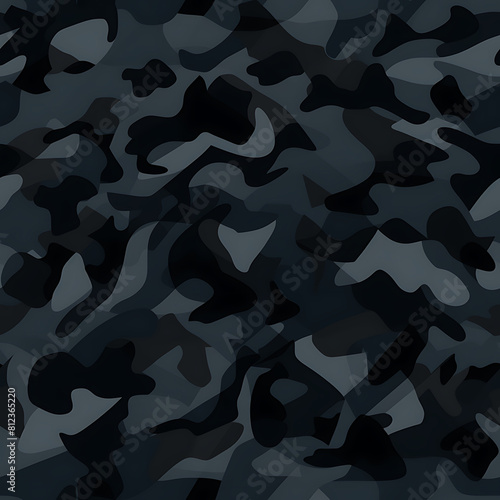 Black camouflage digital art seamless pattern, the design for apply a variety of graphic works