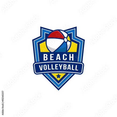 Free Download beach ball badge logo design - GFXLoad