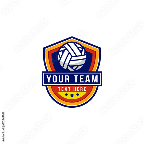 sepak takraw badge logo design photo