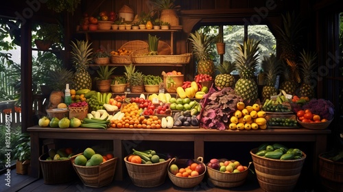 A fresh fruit and vegetable shop