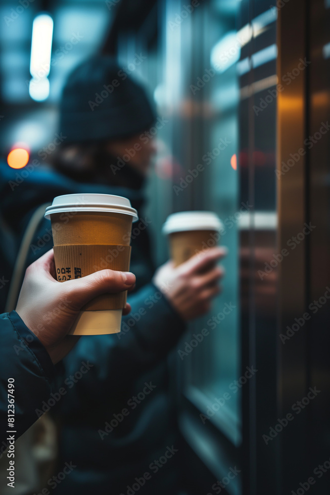 Coffee in the morning on the way to work