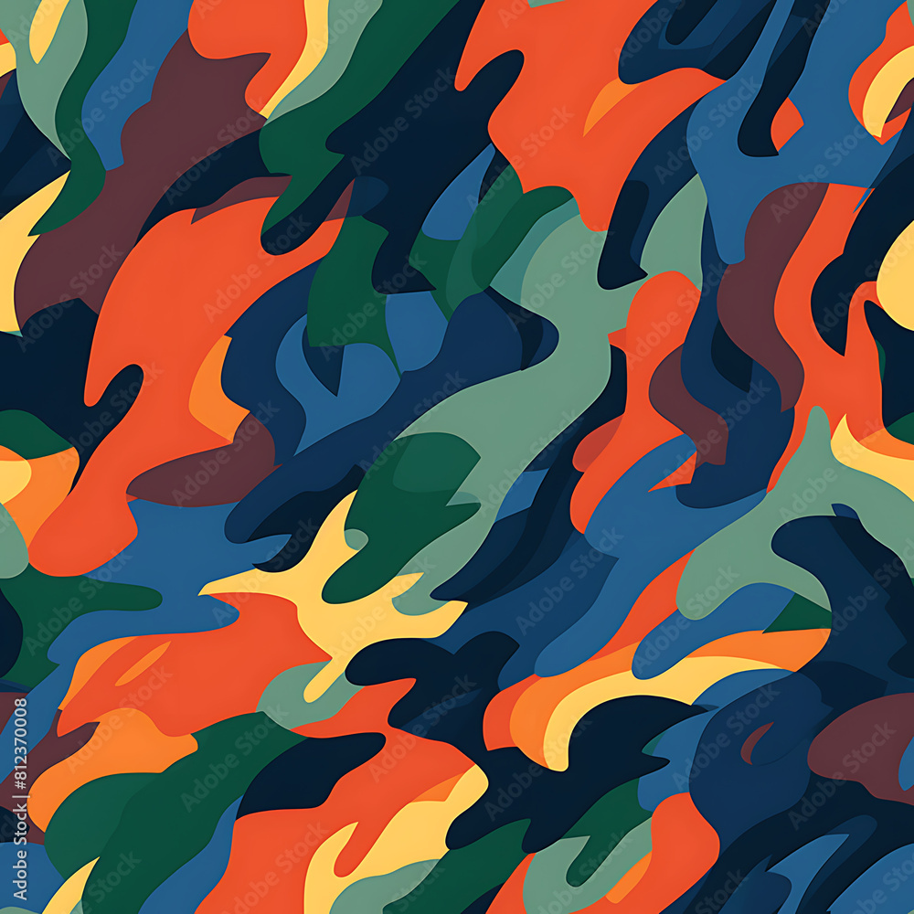 Camouflage digital art seamless pattern, the design for apply a variety of graphic works