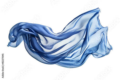 Abstract Silk cloth flies in the air png cutout isolated on transparent background photo