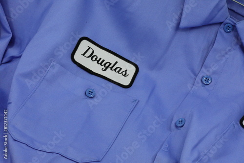 Employee Uniform shirt with name tag patch over pocket