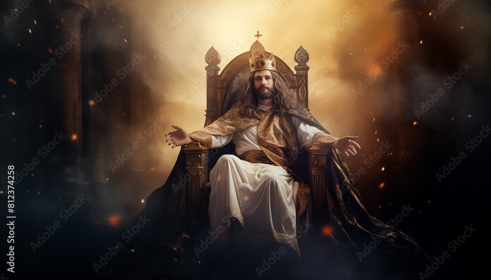 King Jesus, Jesus sitting on throne, Jesus in Heaven King Jesus, Jesus sitting on throne, Jesus in Heaven