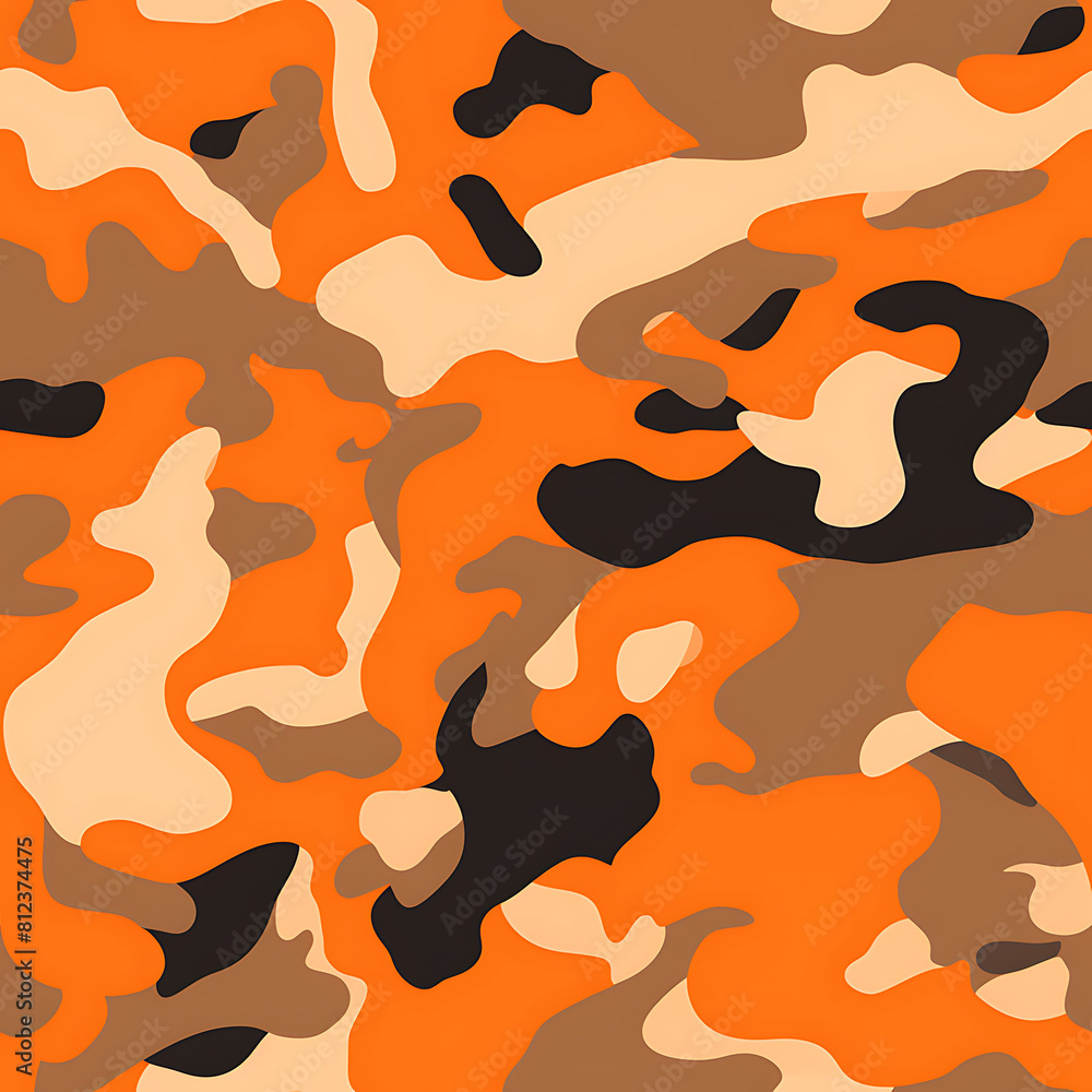 Orange camouflage digital art seamless pattern, the design for apply a variety of graphic works Orange camouflage digital art seamless pattern, the design for apply a variety of graphic works