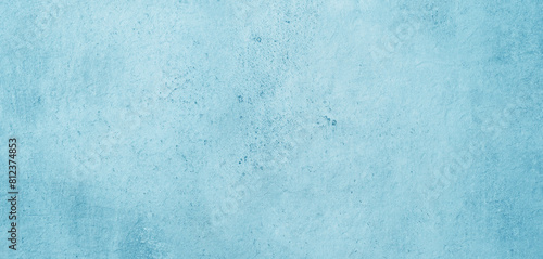 Blank blue grunge cement wall texture background, banner, interior design background, banner