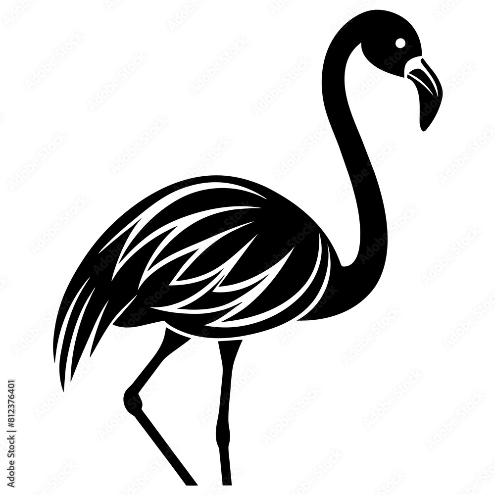 illustration of a flamingo vector